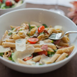 Garnish with Romano cheese